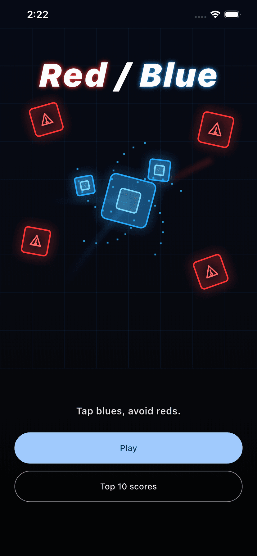 Red Blue arcade gameplay screenshot 1
